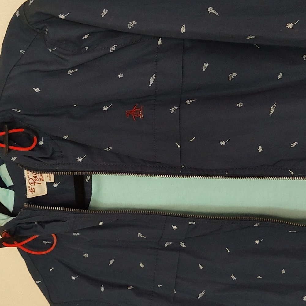 Penguin Small Dark Blue Men's Windbreaker Jacket